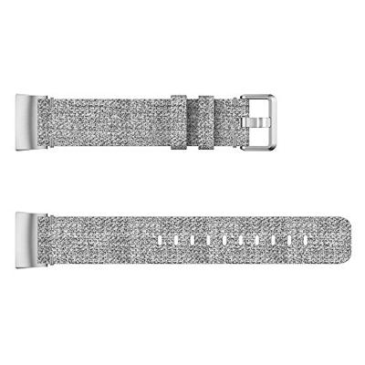 Fitbit Charge 3 & 4 nylon bandje - Grijs - thumbnail