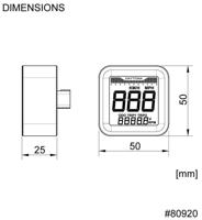 DAYTONA tachometer "cube" speedometer cube m speed alu sw - thumbnail