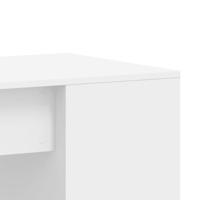Bureau 102x50x75 cm bewerkt hout wit - thumbnail