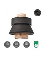 Home sweet home lampenkap Cane weave - linnen / zwart - thumbnail