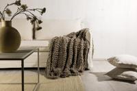 Nohr Plaid 'Alvis' 170 x 130cm, kleur Bruin - thumbnail