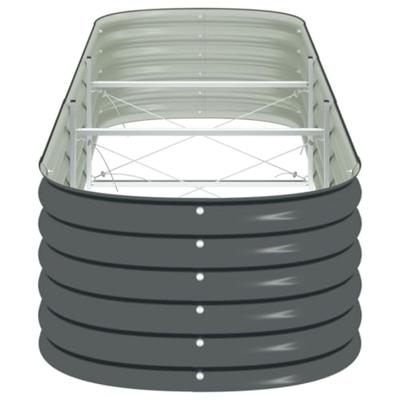 Plantenbak verhoogd 320x80x44 cm gegalvaniseerd staal grijs