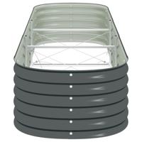 Plantenbak verhoogd 320x80x44 cm gegalvaniseerd staal grijs - thumbnail