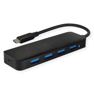 VALUE USB 3.2 Gen 1 hub, 4-poorts, type C aansluitkabel VALUE USB 3.2 Gen 1 hub, 4-poorts, type C aansluitkabel