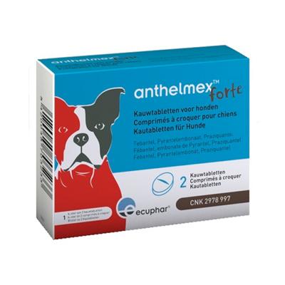 Anthelmex Forte Kauwtabletten voor honden 2 tabletten Anthelmex Forte Kauwtabletten voor honden 2 tabletten