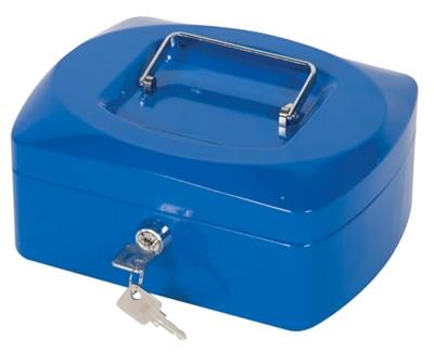 Q-CONNECT geldkoffer, 205 x 160 x 85 mm, blauw