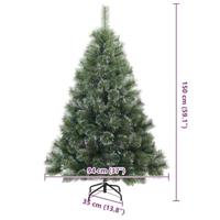 Kunstkerstboom met 150 LED met standaard Groen 150 cm PE en PVC - thumbnail