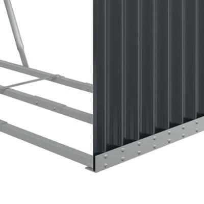 Haardhoutopslag 120x45x210 cm gegalvaniseerd staal antraciet - thumbnail