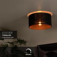 Lucide TAGALOG - Plafonnière - Ø 40 cm - 1xE27 - Zwart - thumbnail