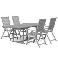 5-delige Tuinset massief acaciahout - thumbnail