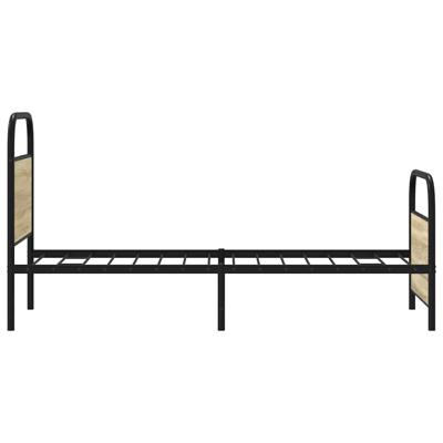 Bedframe zonder matras metaal sonoma eikenkleurig 150x200 cm