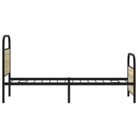 Bedframe zonder matras metaal sonoma eikenkleurig 150x200 cm - thumbnail