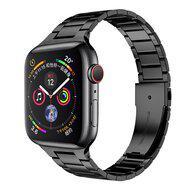 Stalen schakelband - Zwart - Geschikt voor Apple watch 38mm / 40mm / 41mm / 42mm