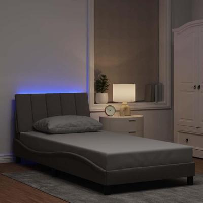 Bedframe zonder matras "Hanko" 100x200 cm stof taupe