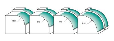 ENT Kwartrondfrees HM R22.2 met lager, Kolf 12mm - 7909906 - 7909906