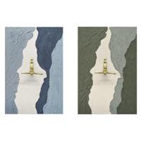 Schilderij Home ESPRIT Blauw Bruin Mannen Modern 80 x 3,5 x 120 cm (2 Stuks) - thumbnail