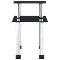 VidaXL Keukenschap 45x16x26 cm gehard glas zwart - thumbnail