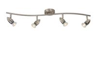 Lucide CARO-LED - Plafondspot - LED - GU10 - 4x5W 2700K - Mat chroom - thumbnail