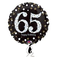 FolieBallon 30 jaar happy birthday sparkling gold 43cm - thumbnail