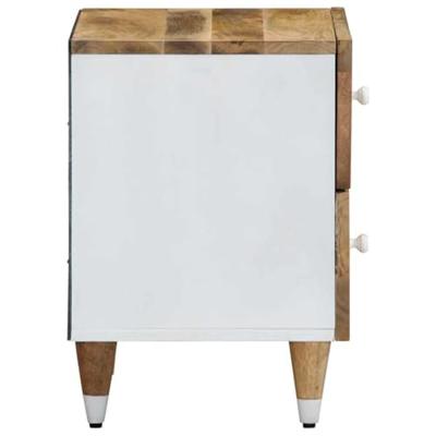 Nachtkastje 40x33,5x46 cm massief mangohout