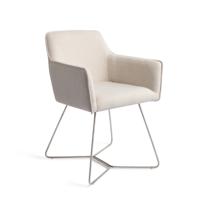 Jesper Home Eetkamerstoel 'Hofu' Beehive Steel, kleur Enoki - thumbnail