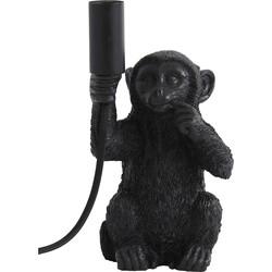 Light & Living Tafellamp 'Monkey' 23cm, kleur Mat Zwart