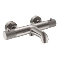 Badmengkraan Thermostatisch BWS Ridged Hartafstand 15 cm Geborsteld Staal - thumbnail