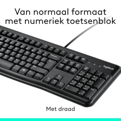 Logitech MK120 Set met toetsenbord en muis USB Spatwaterdicht QWERTY, US-Engels Zwart Logitech MK120 Set met toetsenbord en muis USB Spatwaterdicht QWERTY, US-Engels Zwart