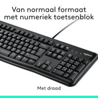 Logitech MK120 Set met toetsenbord en muis USB Spatwaterdicht QWERTY, US-Engels Zwart - thumbnail