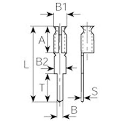 Vogt Verbindungstechnik Steekschoen Contactoppervlakte Vertind 100 stuk(s) (l x b) 15 mm x 1.9 mm