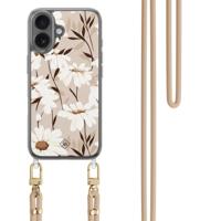 iPhone 16 hoesje met beige koord - In bloom - thumbnail