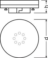 OSRAM HOMELIGHTING 4058075433465 LED-lamp Energielabel F (A - G) GX53 Speciale vorm 4.9 W = 40 W Koudwit (Ø x h) 75 mm x 28 mm 1 stuk(s) - thumbnail