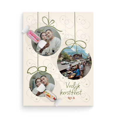 Snoep adventskalender personaliseren