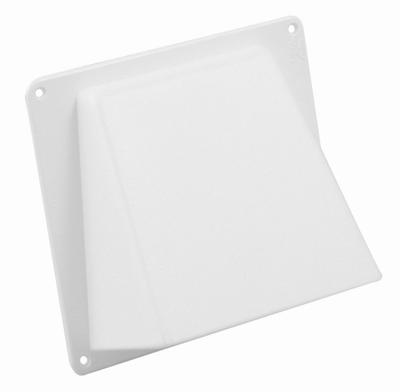 Kunststof Gevelkap Met Klep Aansluitmaat Ø 150mm - Wit