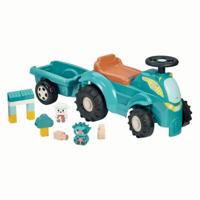 Ecoiffier bb abrick bestuurbare tractor met aanhanger - 15dlg. - thumbnail