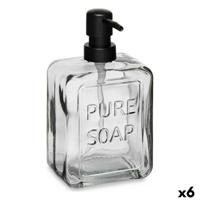Zeepdispenser Berilo Pure Soap Zwart Kristal Plastic 570 ml 10 x 18 x 6 cm (6 Stuks) - thumbnail