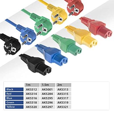 ACT AK5320 electriciteitssnoer Geel 1 m CEE7/7 IEC C15 - thumbnail