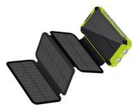 RealPower PB-20000 Solar 20000 mAh Draadloos opladen Zwart, Groen - thumbnail