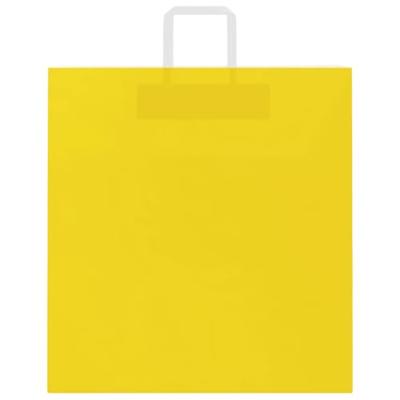 VidaXL Papieren zakken 250 st met hengsels 45x17x48 cm geel