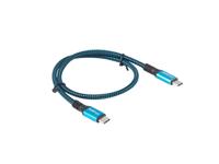 Kabel USB C Lanberg Blauw 50 cm - thumbnail