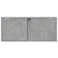 Tv-wandmeubel met LED-verlichting 80x31x35 cm betongrijs - thumbnail