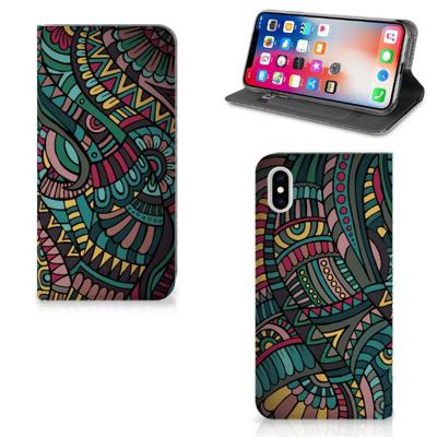 Apple iPhone Xs Max | Hoesje met Magneet | Aztec