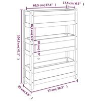 Plantenbak 77x25x104,5 cm massief grenenhout wit - thumbnail