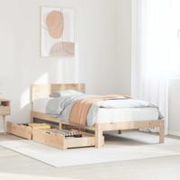 Bedframe met lades massief grenenhout 75x190 cm - thumbnail