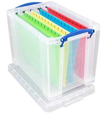 Really Useful Box opbergdoos 19 liter hangmappenkoffer, transparant