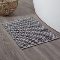 Sealskin Badmat Trellis 60x90 cm Katoen Zwart - thumbnail