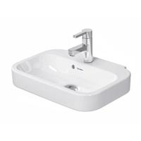 Duravit Happy d.2 fontein 50x36 cm. met kraangat en overloop wit 0709500000 - thumbnail