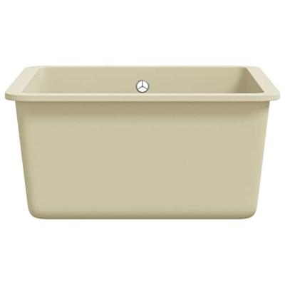 VidaXL Gootsteen enkele bak graniet beige