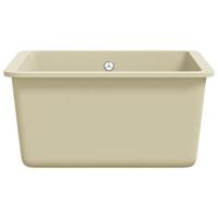 VidaXL Gootsteen enkele bak graniet beige - thumbnail