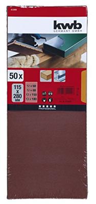 kwb 812999 Schuurpapier Korrelgrootte (num) 60, 80, 120, 180 (l x b) 280 mm x 115 mm 50 stuk(s)